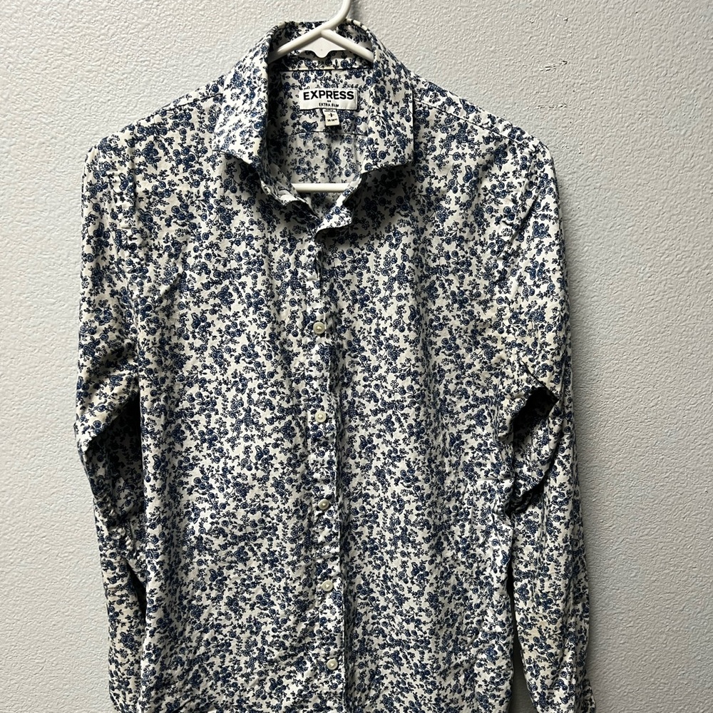 Express Floral Dress Shirt